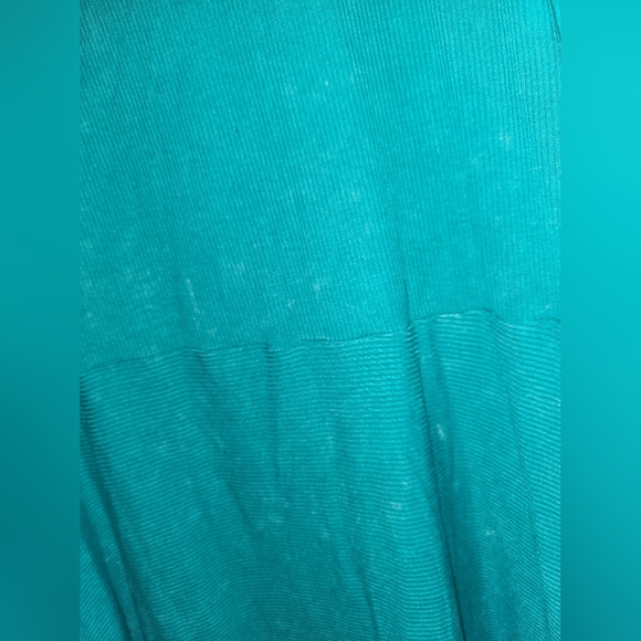 Torrid tank top turquoise ribbed peplum shirt ribbed mineral wash Size 4 NWOT - Picture 4 of 5